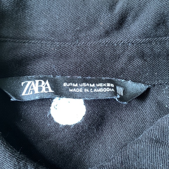 Zara polka dot button up shirt Pom poms - Picture 6 of 10